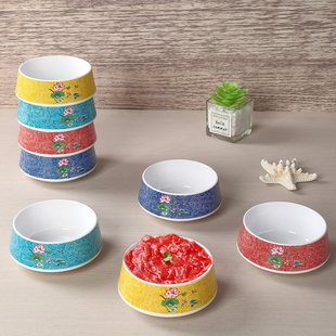 火锅店专用密胺鲜鸭肠千层肚脑花鹌鹑蛋凉菜餐具圆碗冷锅鸭血菜碗