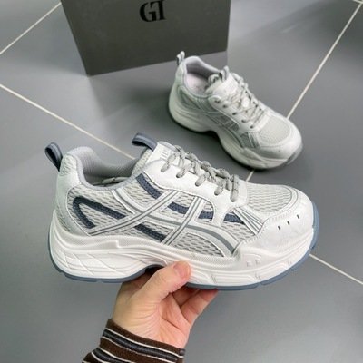 26055厚底增高老爹鞋女百搭轻便休闲运动鞋显脚小小个子潮鞋