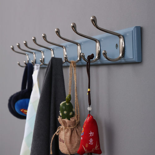 挂衣架壁挂墙上门后挂钩门上玄关入户门进门连排衣服钥匙挂衣钩