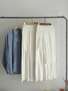 49捡漏日单～小众拼接屁帘垂感休闲裤 百搭 松弛感高腰渔夫裤