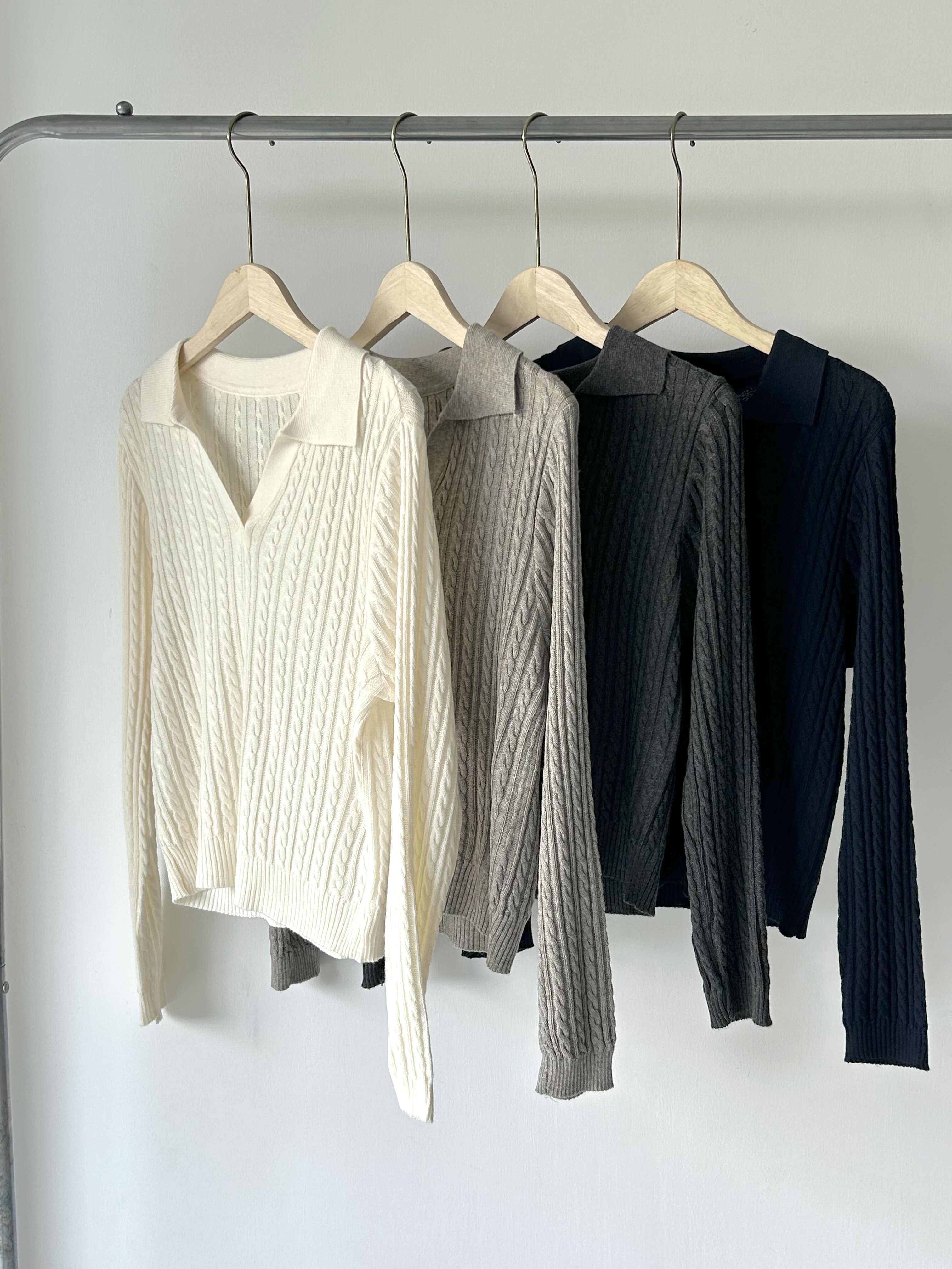 捡漏！秋冬新款翻领立体麻花针织衫女宽松显瘦百搭毛衣打底上衣