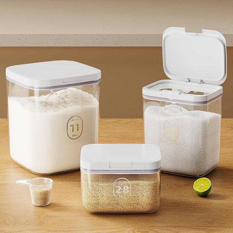 按压式开盖透明米桶米缸