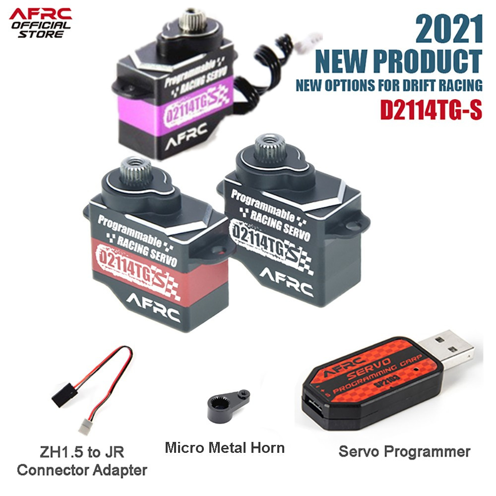 AFRC-D2114TG-S微型全金属可编程舵机MINI Z Q漂移车蚊车改装升级