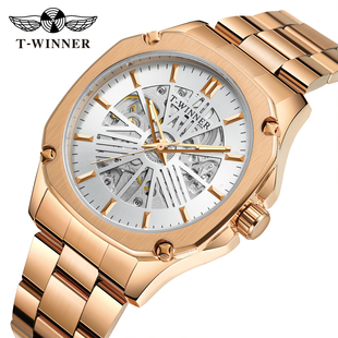 WINNER手表男士休闲镂空机械机芯全自动机械手表钢带 多色可选