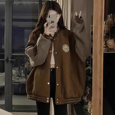 美式复古学生加绒卫衣时尚外套潮