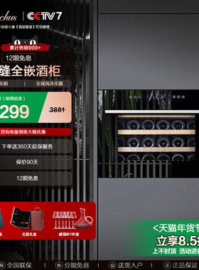 Bacchus/芭克斯YC-53嵌入式恒温红酒柜家用客厅风冷冰吧冷藏窖藏