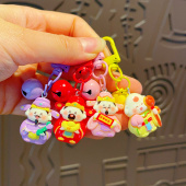 2025新年喜庆财神爷钥匙扣金元 宝恭喜发财平安健康汽车钥匙链挂件