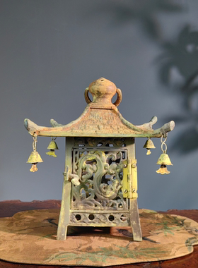 日本铜器茶室空间美学陈列宫灯