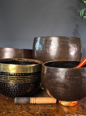 铜制静心解压复古日本老铜罄摆件