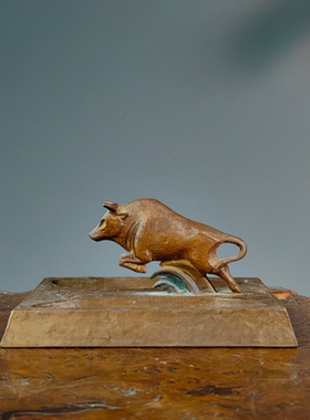 铜制装饰复古日本名家作摆件