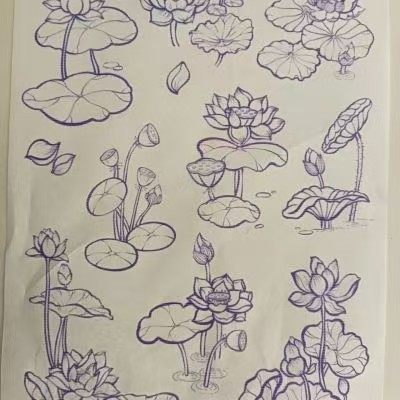 葫芦玉竹转印纸送10毫升转印油新手神器快速起稿线稿高7-10厘米