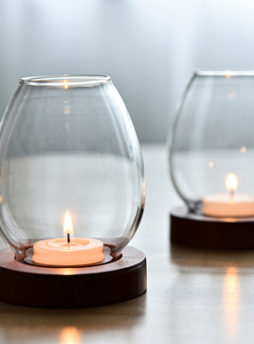 mx.made欧式玻璃防风烛台摆件