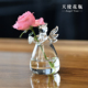 迷你天使小花瓶透明水培玻璃插花瓶居家客厅办公室餐桌装 饰小摆件