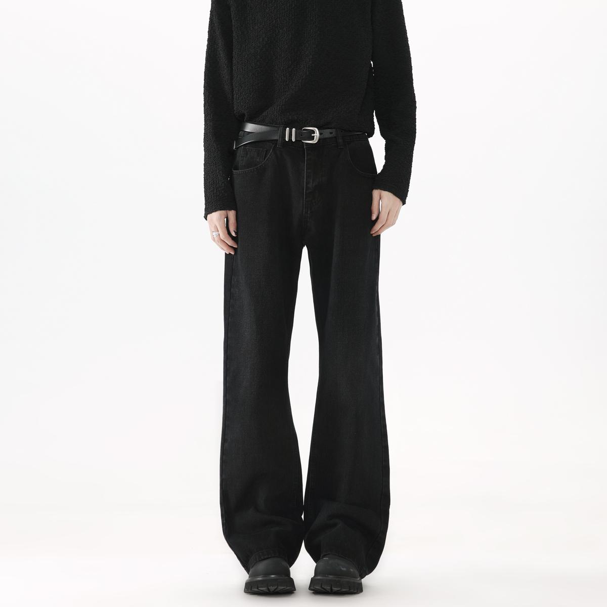 秋冬季美式cleanfit直筒微喇裤子