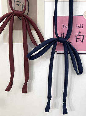 东京岁时记粉色衬衫领带蝴蝶结绀色配饰酒红色黑色纯色jk领绳领结