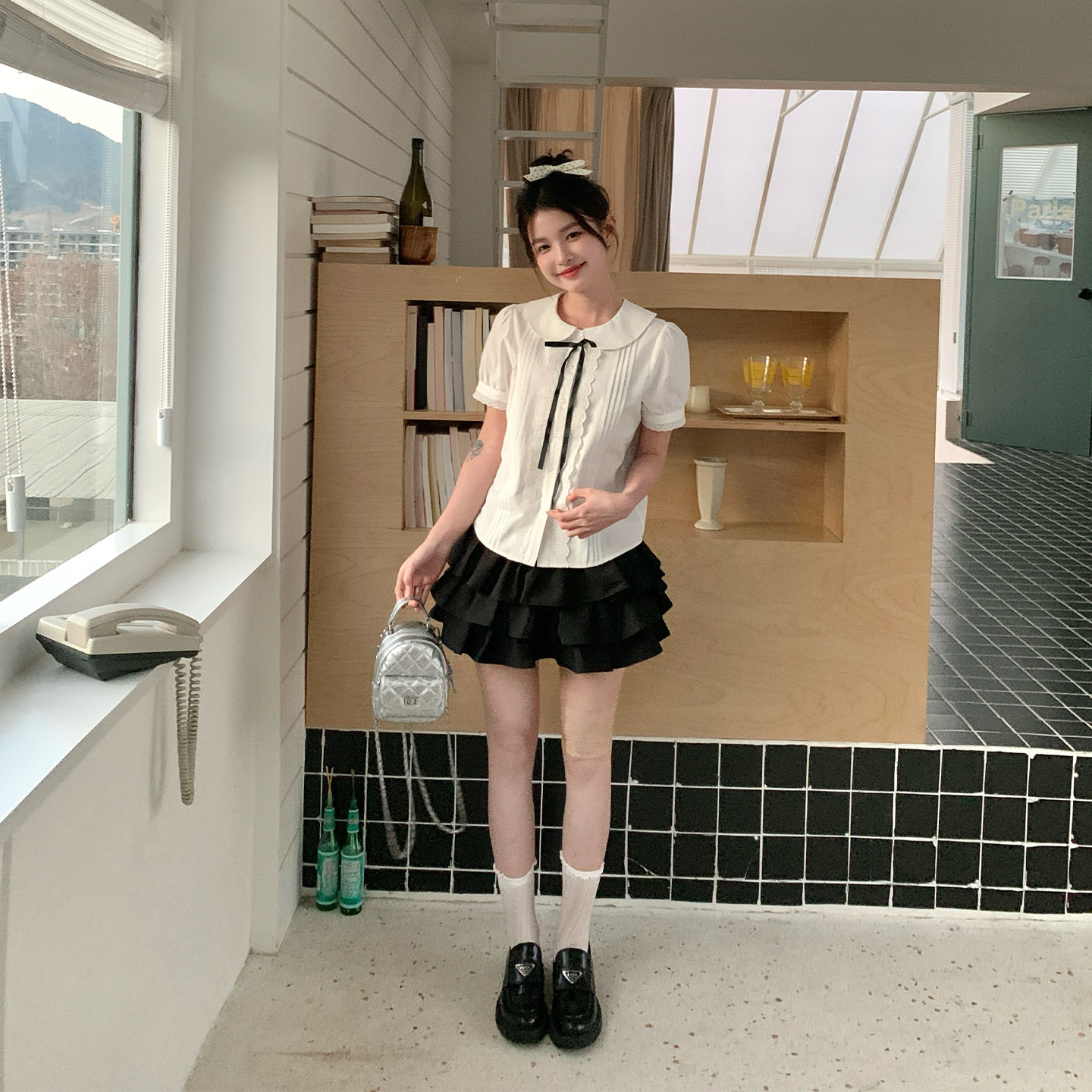 东京岁时记jk日系娃娃领白衬衫女
