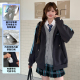 外套女 运动风连帽开衫 东京岁时记jk原创正版 炭灰色功能性卫衣秋季