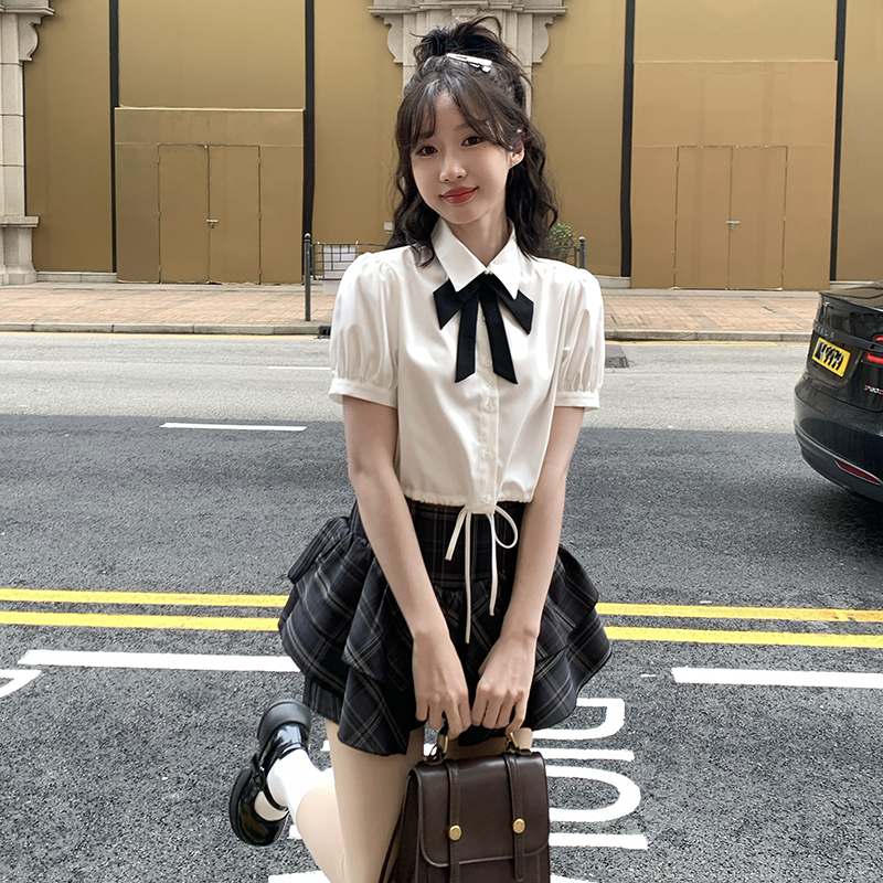校供感2024春夏季学院风半身裙