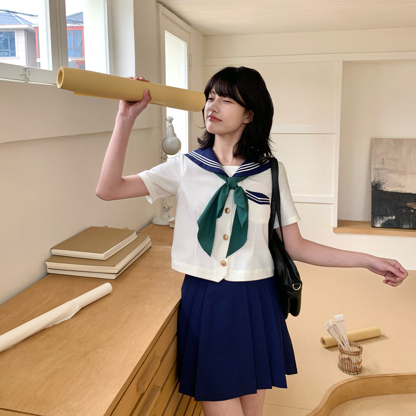 东京岁时记jk原创正版日系短袖水手服海军风制服上衣短裙套装女夏