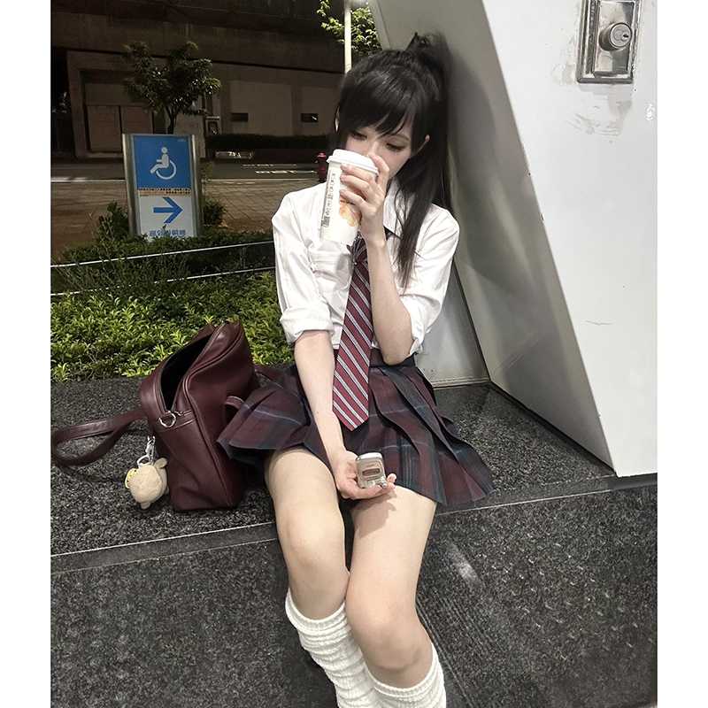 学院风JK制服裙暮霞格裙