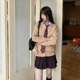 上衣 长袖 东京岁时记jk制服毛衣外套女春秋新款 日系学院风针织开衫