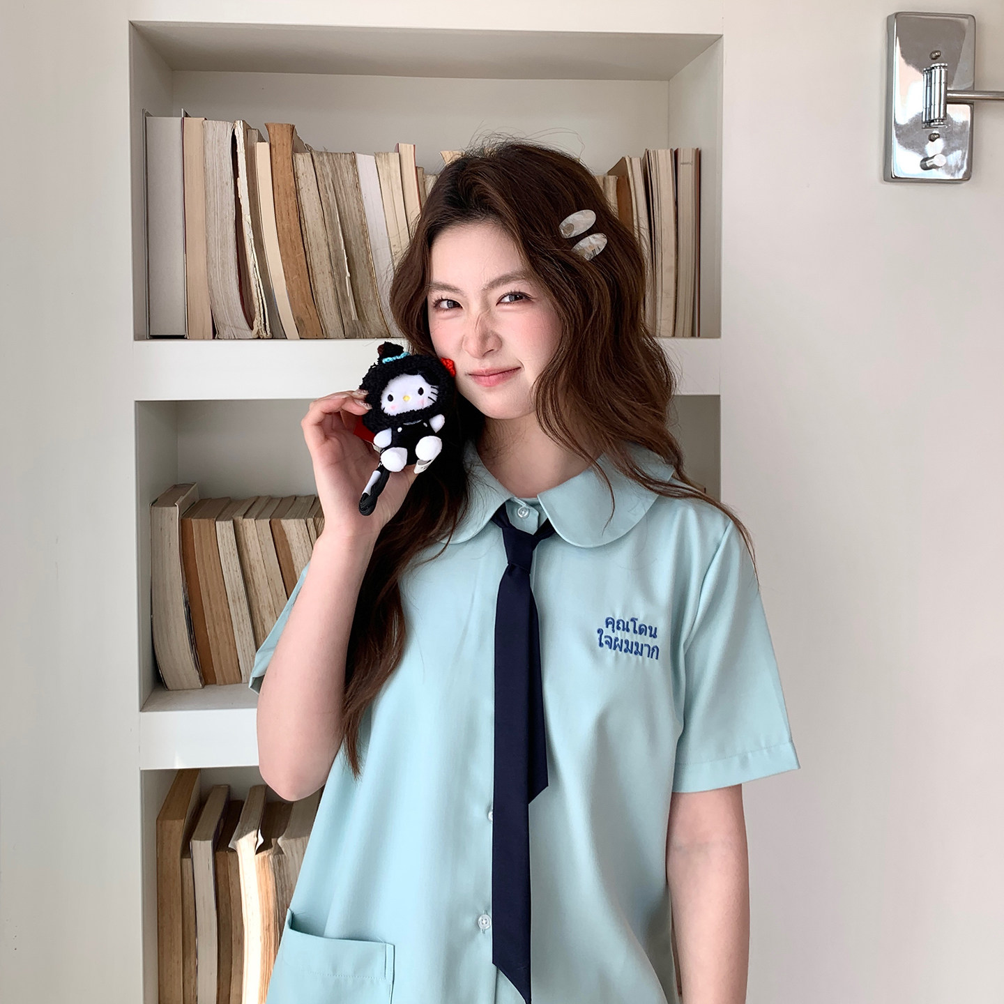 东京岁时记jk制服清新泰式学院风短袖衬衫薄荷绿女夏甜美校服套装