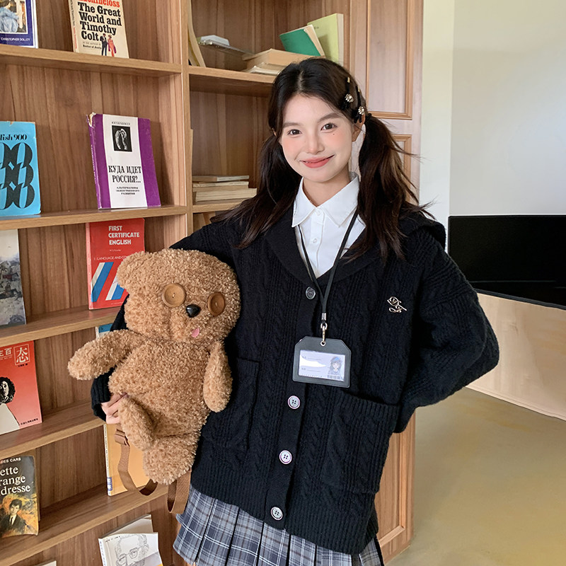 东京岁时记JK海军领毛衣外套女制服宽松学院风针织开衫布拉格日记,女装/女士精品,毛衣,淘宝优惠券,粉丝福利购,淘宝优惠卷