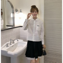 制服女秋衬衣学院风娃娃领白色上衣 衬衫 东京岁时记JK原创正版 长袖