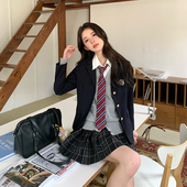 东京岁时记原创JK制服休闲西装 外套女小个子西服布朗茶茶套装