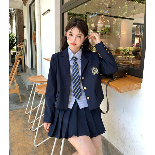 学院风JK制服西装外套女