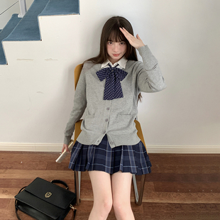 毛衣百褶裙套装 长袖 原创 学院风针织开衫 东京岁时记jk制服春秋新款