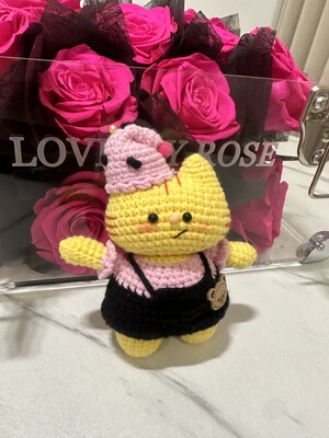 满68包邮手工成品钩织玩偶小熊维尼小猪皮杰挂件钥匙扣礼物送女友