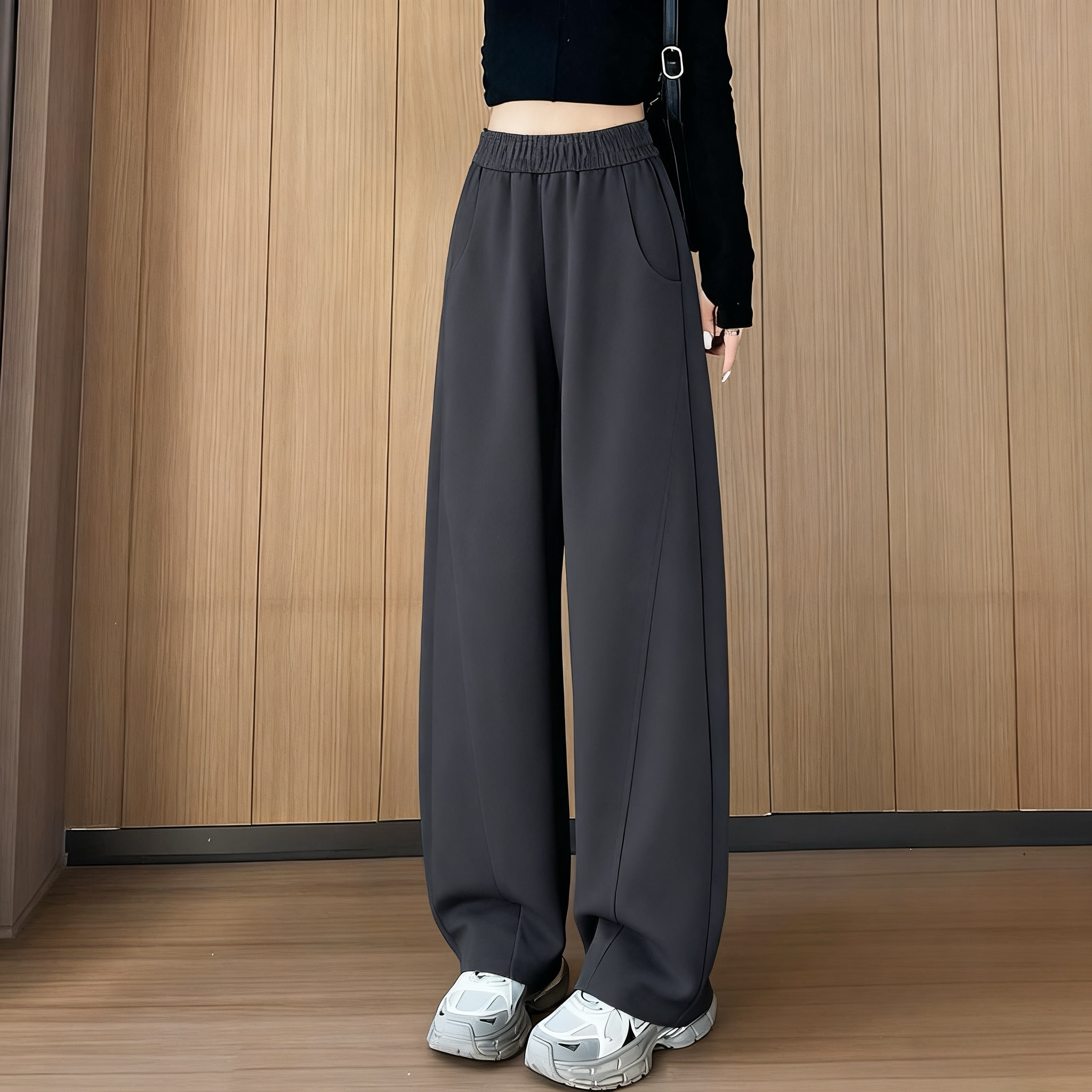 女童裤子春秋冬季2025新款儿童百搭休闲卫裤中大童宽松香蕉阔腿裤