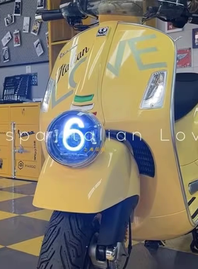 比亚乔VESPA300改装 GTV300 GTS300 前大灯led 6日大灯总成 无损