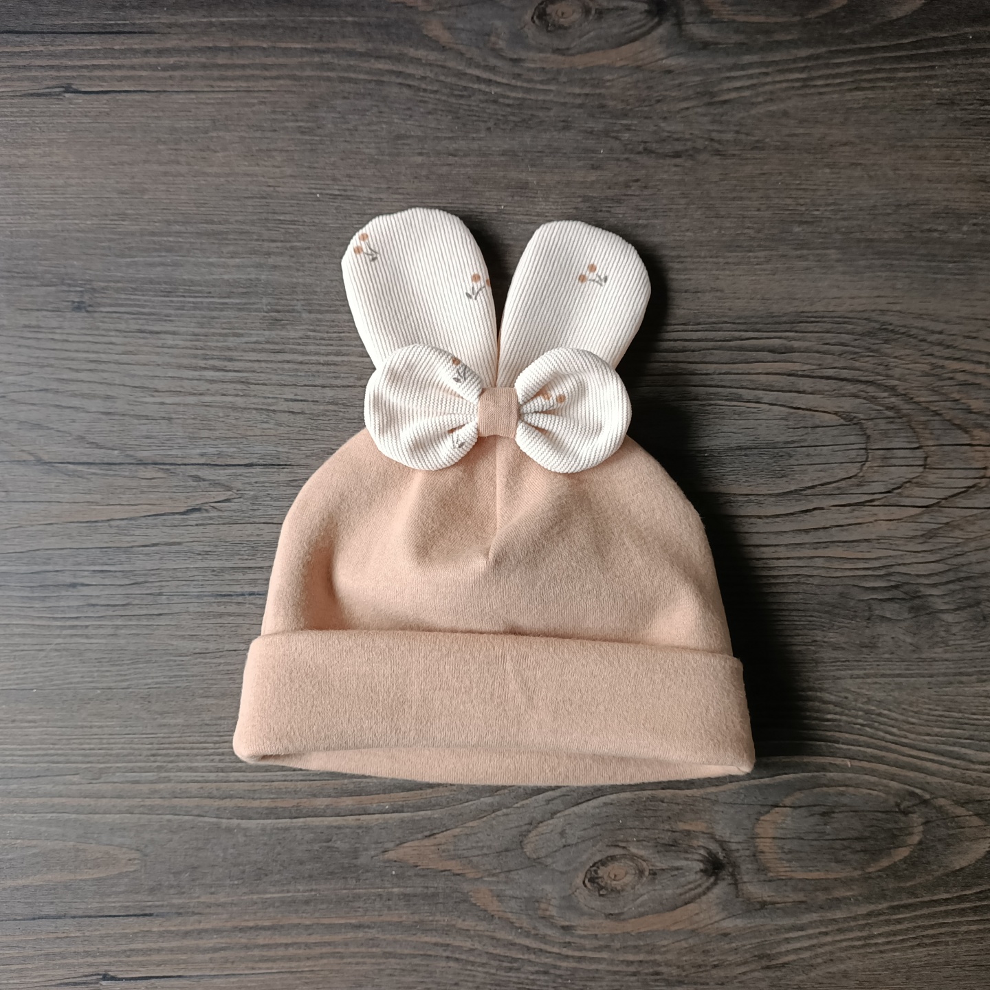 弹力纯棉新生儿胎帽冬季保暖护卤门帽秋冬帽子0-12个月女宝宝帽子