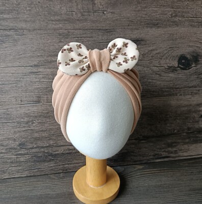 纯棉胎帽新生儿蝴蝶结款