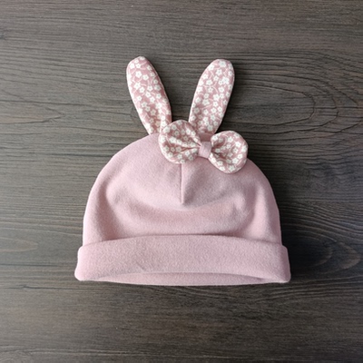 纯棉婴儿胎帽超萌兔耳朵