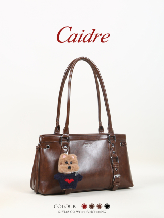 Caidre Niche Retro Tote Bag for Women 2026 New Large-Capacity Commuter Handbag High-End Shoulder Underarm Bag