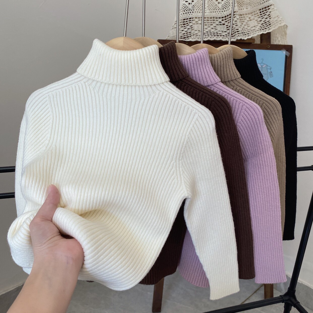 儿童高领毛衣2025新款秋冬加绒保暖男女童针织打底衫纯色内搭童装,童装/婴儿装/亲子装,毛衣/针织衫,淘宝优惠券,粉丝福利购,淘宝优惠卷