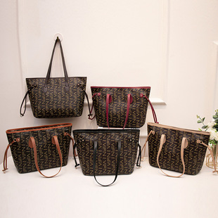 2023款 ladies bags通勤百搭字母印花纹大容量女士托特包工厂