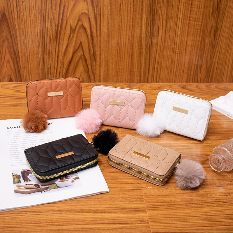 2023新款女士钱包潮流毛绒吊饰零钱钥匙小包休闲卡包外贸包包,箱包皮具/热销女包/男包,钱包,淘宝优惠券,粉丝福利购,淘宝优惠卷