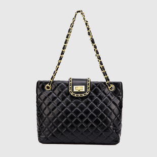 HELAI 2023春季新品大容量菱格链条包托特包单肩腋下包通勤手提女