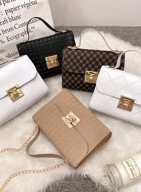 ladies hand bags外贸包包女链条斜挎包2022简约时尚手提小方包