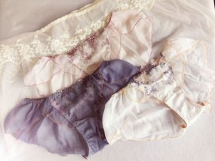 日系华家新品甜美少女裙式拼接蕾丝透气性感女士内裤三角裤