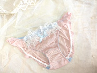 日单纯原Ri*sa 五色牛奶丝仙女蕾丝女三角内裤满68包邮不退不换