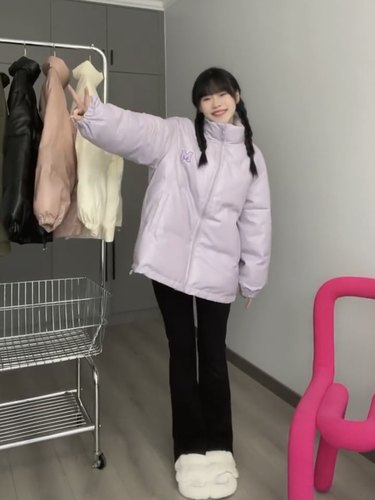 美式复古宽松bf棉衣棉服外套