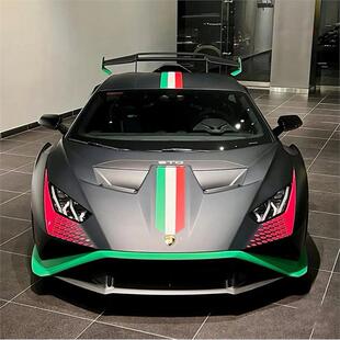兰博基尼Huracan STO车身贴纸拉花 引擎机盖意大利三色车贴大小牛