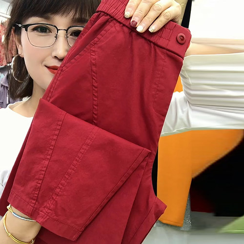 夏季薄款大码女显瘦直筒裤