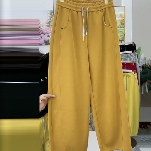 秋季高腰显瘦大码直筒休闲裤女