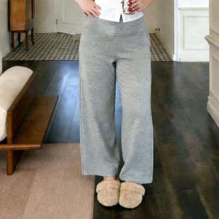 日常简约直筒休闲裤 韩版 新品 百搭梨形身材显瘦2026夏季 女 高腰时尚